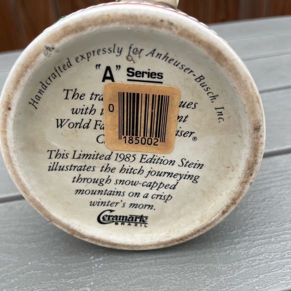 VTG Budweiser 1985 Holiday Clydestales Beer Stein - Ceramarte- Brazil “A” Series - Picture 7 of 8